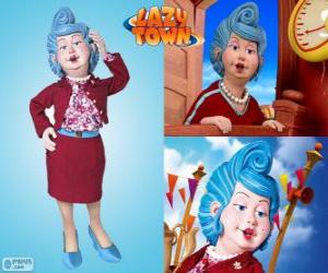 Puzzle Bessie Busybody de LazyTown parler sur son téléphone portable