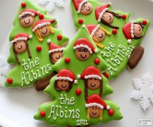 Puzzle Biscuits de Noël en forme d'arbre de Noël