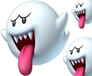 Puzzle Boo de Super Mario Bros. Les Boos sont des créatures spectrales avec des dents pointues et longues langues