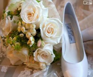 Puzzle Bouquet et la chaussure pour la mariée