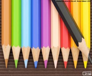 Puzzle Boîte de crayons de couleur