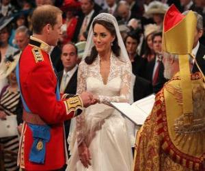 Puzzle British Royal mariage entre le prince William et Kate Middleton, si je veux