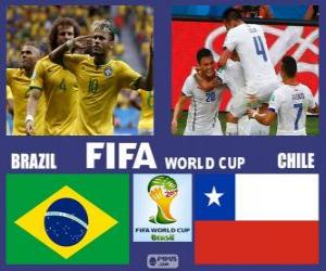 Puzzle Brésil - Chili, huitième de finale, Brésil 2014