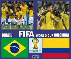 Puzzle Brésil - Colombie, quarts de finale, Brésil 2014