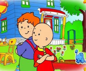 Puzzle Caillou avec son ami Léo