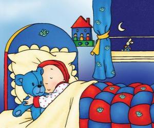 Puzzle Caillou dormir