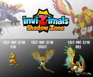 Puzzle Calc-Owl-Ator Cub, Calc-Owl-Ator Scout, Calc-Owl-Ator Max. Invizimals Shadow Zone. Le plus intelligent Invizimals a même appris à compter