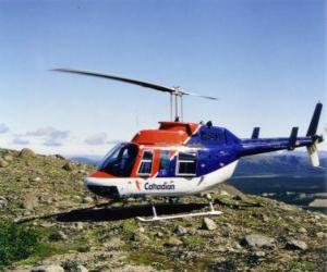 Puzzle Canadian hélicoptère Bell 206