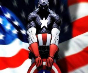 Puzzle Captain America est un super-héros patriotique et un expert en combat rapproché