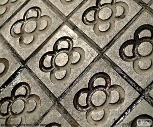 Puzzle Carrelage, Fleur de Barcelone