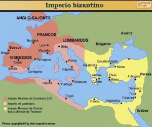 Puzzle Carte de l’empire byzantin dans l’âge moyen
