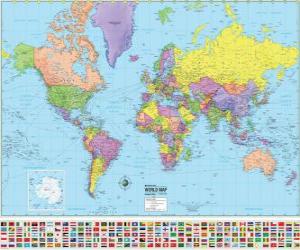 Puzzle Carte des frontières des pays du monde