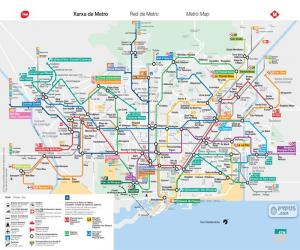 Puzzle Carte du métro de Barcelone