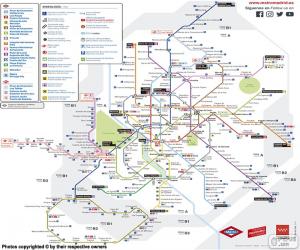 Puzzle Carte du métro de Madrid
