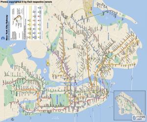 Puzzle Carte du métro de New York