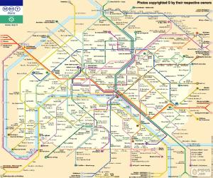 Puzzle Carte du Métro de Paris