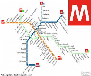 Puzzle Carte du métro de Rome