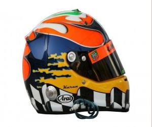 Puzzle Casque Karun Chandhok 2010