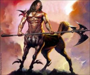 Puzzle Centaure armé - Créature avec le corps e la têtehumain et le corps du cheval