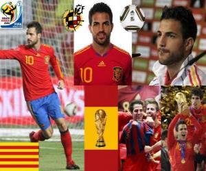 Puzzle Cesc Fàbregas (Barcelone est l'avenir de) milieu de terrain de l'équipe nationale Espagnol