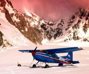 Puzzle Cessna 185 dans la neige