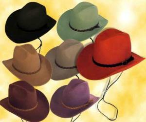 Puzzle Chapeaux de diverses couleurs