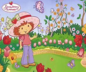 Puzzle Charlotte aux fraises ou Fraisinette regardant la nature