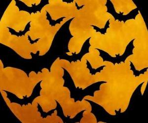 Puzzle Chauves-souris pour la célébration de l'Halloween