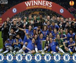 Puzzle Chelsea FC, champion UEFA Europe League 2012-2013