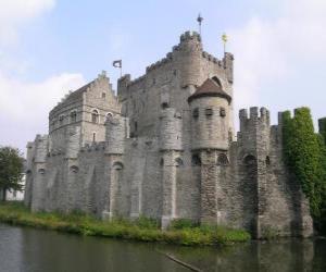 Puzzle Château des comtes de Flandre, Belgique