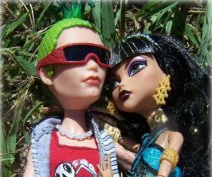 Puzzle Cleo et Deuce, couple de monstres au lycée Monster High