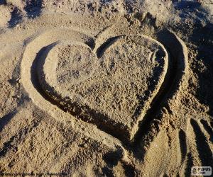 Puzzle Coeur à la plage