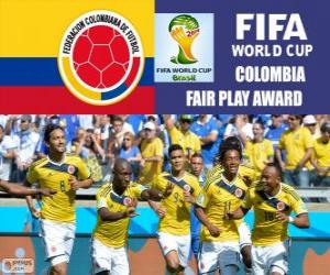 Puzzle Colombie, Prix du Fair-Play. Coupe du monde de Football Brésil 2014