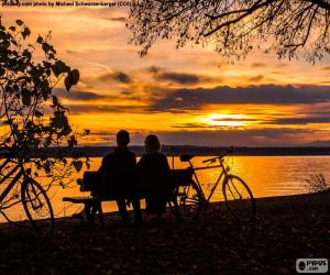 Puzzle Coucher de soleil en couple