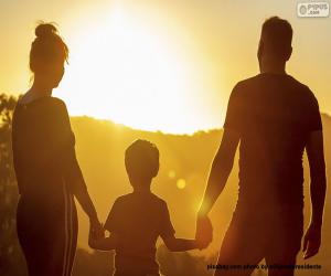 Puzzle Coucher de soleil en famille