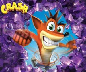 Puzzle Crash Bandicoot, le protagoniste du jeu vidéo Crash Bandicoot