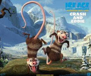 Puzzle Crash et Eddie, deux opossums problématique