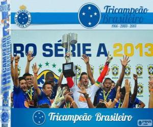 Puzzle Cruzeiro, champion du championnat de football brésilien en 2013. Brasileirão 2013