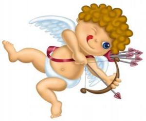 Puzzle Cupidon tirant une flèche à l'arc