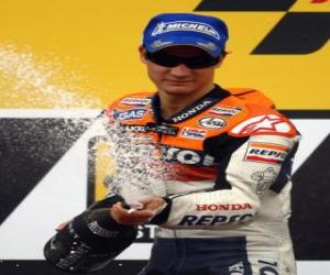 Puzzle Dani Pedrosa dans le pódium