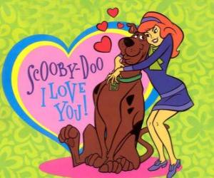 Puzzle Daphné embrassant Scooby-Doo