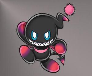 Puzzle Dark Chao est la mascotte du mal de jeux Sonic