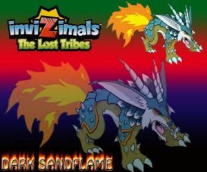 Puzzle Dark Sandflame. Invizimals The Lost Tribes. Invizimals petit avec une grande force, ne se lasse jamais de combats