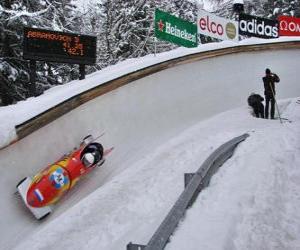 Puzzle Descente en bobsleigh ou bob à deux