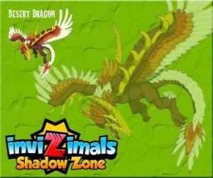 Puzzle Desert Dragon. Invizimals Shadow Zone. Ce dragon de puissants contrôles du soleil et de vie dans les grottes du désert de Gobi