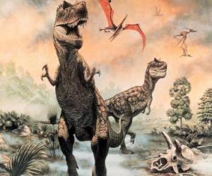 Puzzle Dinosaures et pterodactylus