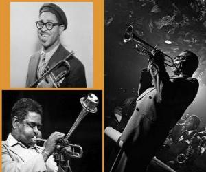 Puzzle Dizzy Gillespie (1917 - 1993) trompettiste, chanteur et compositeur de jazz