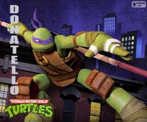 Puzzle Donatello, l'arme de cette tortue ninja est le long bâton japonais Bo