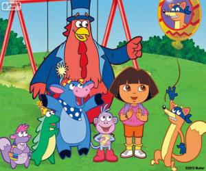 Puzzle Dora avec quelques amis