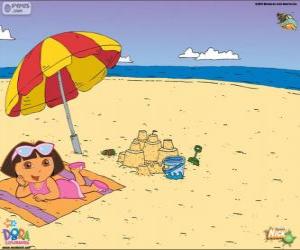 Puzzle Dora sur la plage
